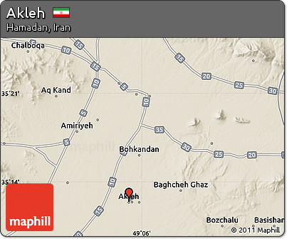 Shaded Relief Map of Akleh