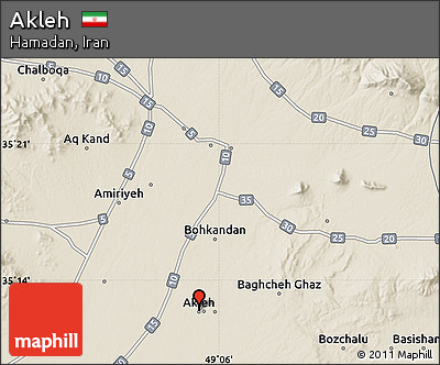 Shaded Relief Map of Akleh
