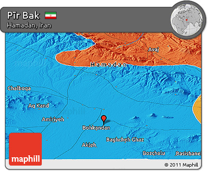 Political Panoramic Map of Pīr Bak