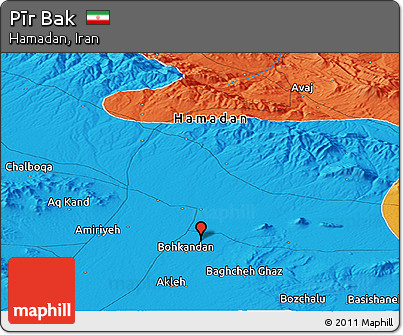 Political Panoramic Map of Pīr Bak