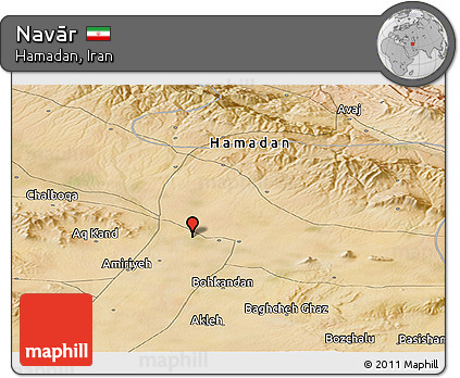 Satellite Panoramic Map of Navār