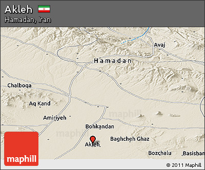 Shaded Relief Panoramic Map of Akleh