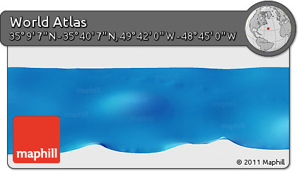 Physical Panoramic Map of the Area around 35° 24' 37" N, 49° 13' 30" W