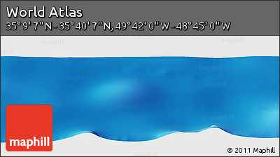 Physical Panoramic Map of the Area around 35° 24' 37" N, 49° 13' 30" W