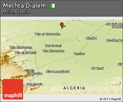 Physical Panoramic Map of Mechta Dialem