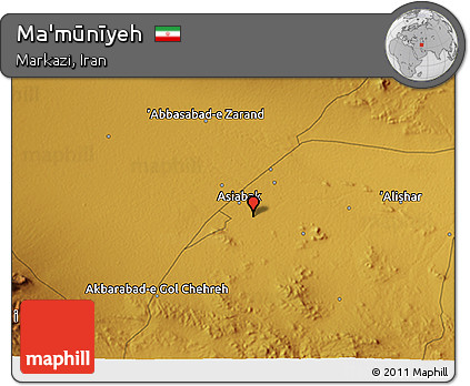 Physical 3D Map of Ma'mūnīyeh