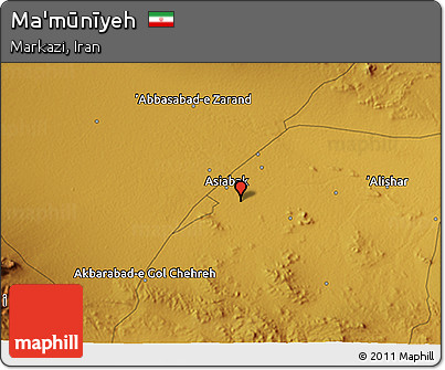 Physical 3D Map of Ma'mūnīyeh