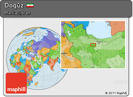 Political Location Map of Doqūz