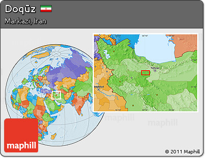 Political Location Map of Doqūz