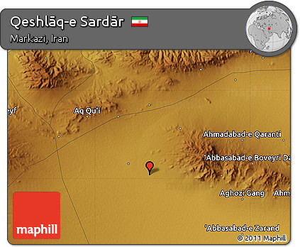 Physical Map of Qeshlāq-e Sardār
