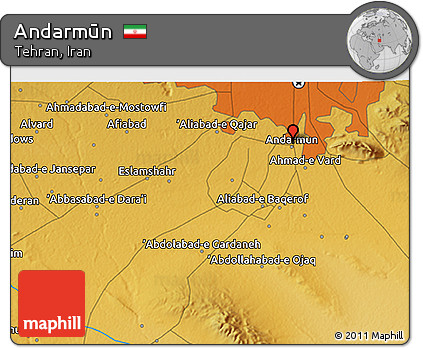 Physical 3D Map of Andarmūn