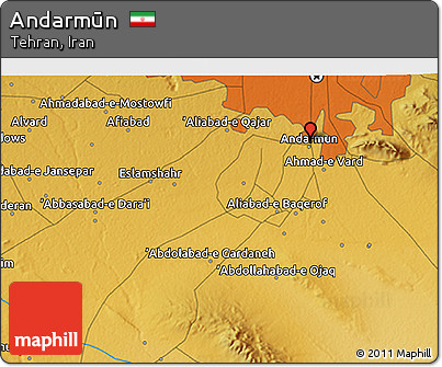 Physical 3D Map of Andarmūn