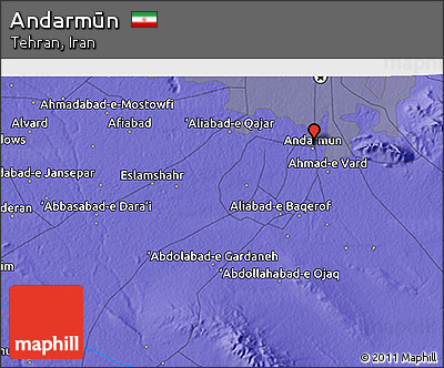 Political 3D Map of Andarmūn