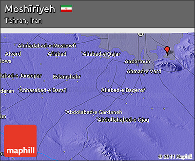 Political 3D Map of Moshīrīyeh