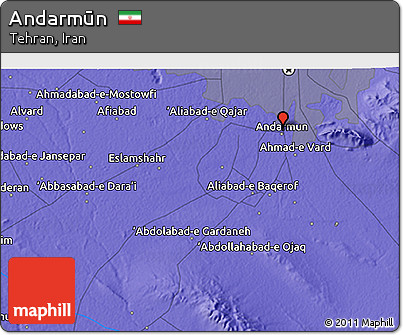 Political 3D Map of Andarmūn