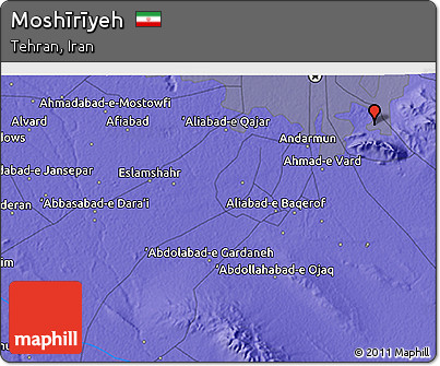 Political 3D Map of Moshīrīyeh