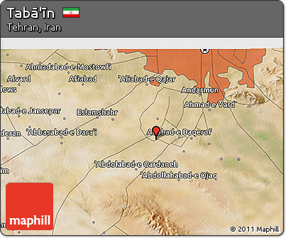 Satellite 3D Map of Tabā'īn