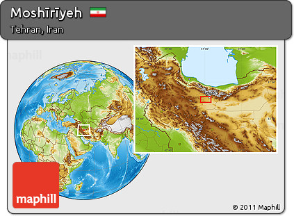 Physical Location Map of Moshīrīyeh