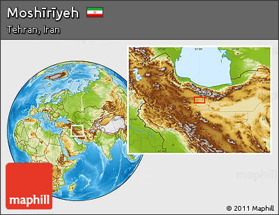 Physical Location Map of Moshīrīyeh