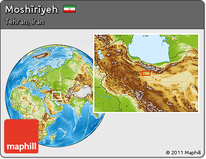 Physical Location Map of Moshīrīyeh