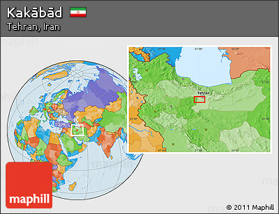 Political Location Map of Kakābād