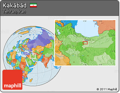 Political Location Map of Kakābād
