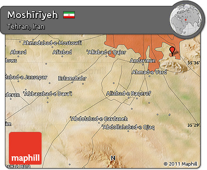 Satellite Map of Moshīrīyeh