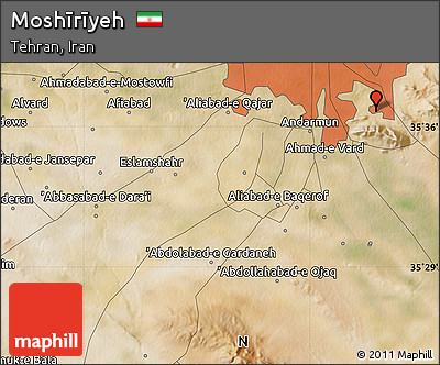 Satellite Map of Moshīrīyeh