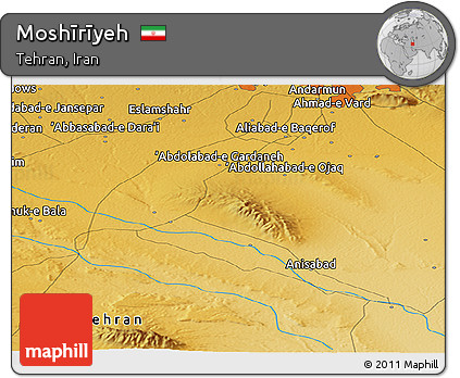Physical Panoramic Map of Moshīrīyeh
