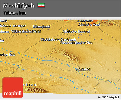 Physical Panoramic Map of Moshīrīyeh