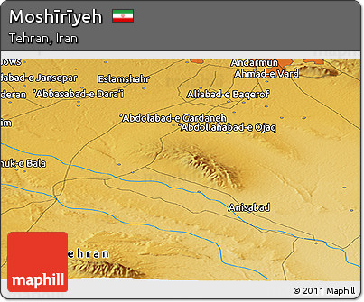 Physical Panoramic Map of Moshīrīyeh