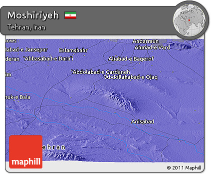 Political Panoramic Map of Moshīrīyeh