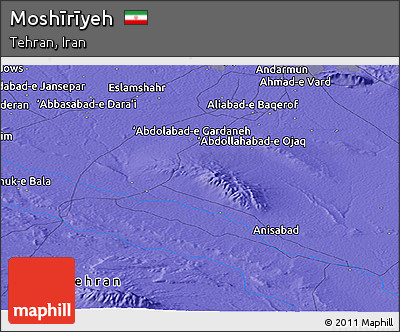 Political Panoramic Map of Moshīrīyeh