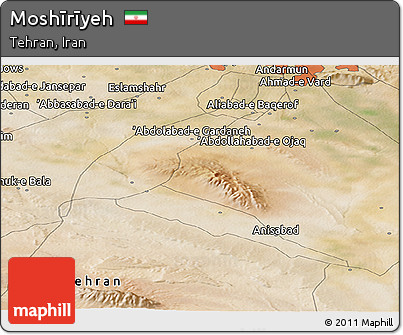 Satellite Panoramic Map of Moshīrīyeh