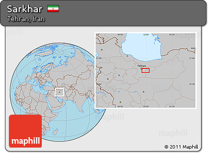 Gray Location Map of Sarkhar