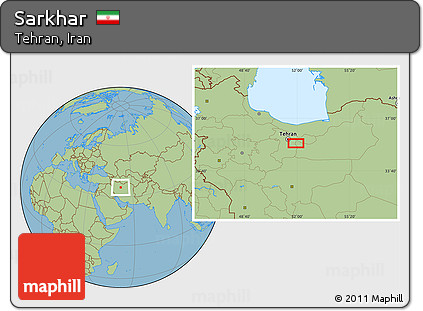 Savanna Style Location Map of Sarkhar