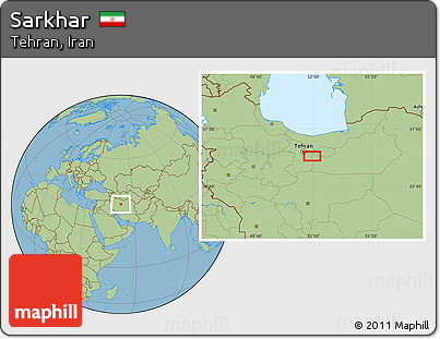 Savanna Style Location Map of Sarkhar