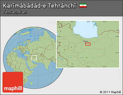 Savanna Style Location Map of Karīmābādād-e Tehrānchī