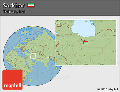 Savanna Style Location Map of Sarkhar