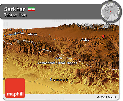 Physical Panoramic Map of Sarkhar