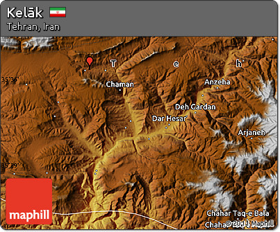 Physical Map of Kelāk