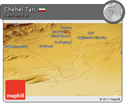 Physical Panoramic Map of Chehel Tan