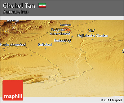 Physical Panoramic Map of Chehel Tan