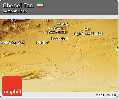 Physical Panoramic Map of Chehel Tan