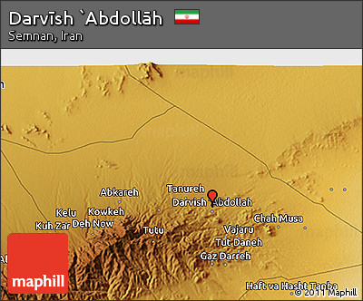 Physical 3D Map of Darvīsh `Abdollāh