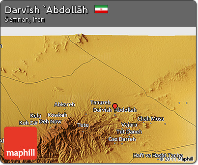 Physical 3D Map of Darvīsh `Abdollāh