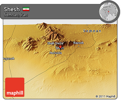Physical 3D Map of Shesh