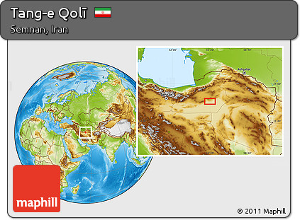 Physical Location Map of Tang-e Qolī