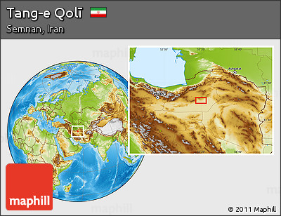 Physical Location Map of Tang-e Qolī