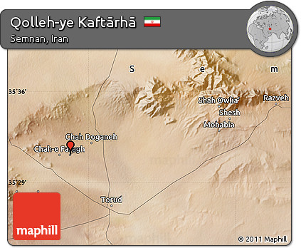 Satellite Map of Qolleh-ye Kaftārhā